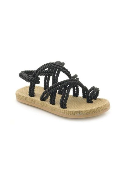 

rope sandals 0203 soft bottom, Black