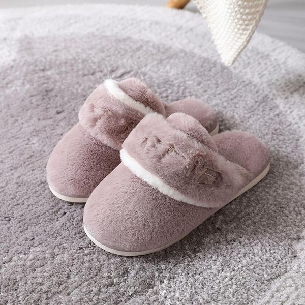 

slippers 2021 women home women's furry winter shoes woman casual plush indoor floor flat ladies comfortable flip flops big size, Black