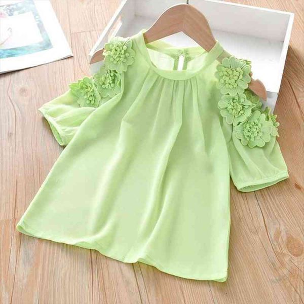 

baby girl shirt 4 12 year childrens short sleeved t girls cotton off shoulder summer, Blue