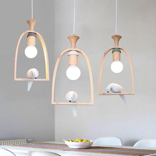 

wall lamps european solid wood resin pendant lights creative small bird g8 bulb living room restaurant led lustre droplight