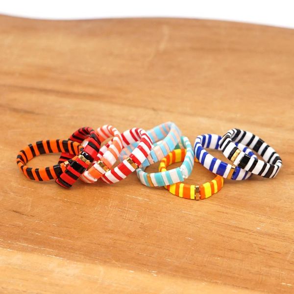 

cluster rings go2boho ring for women 2021 tila beads miyuki jewelry summer beach bohemian anillos mujer handmade gift her, Golden;silver