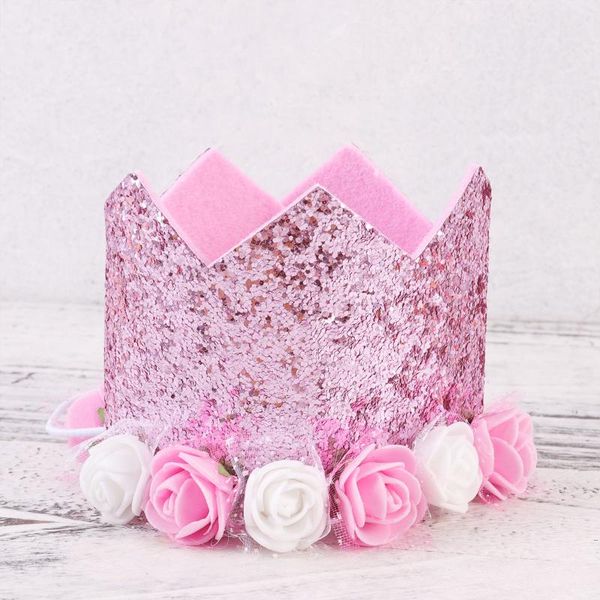 

Party Hats 1PC Children's Birthday Hat Crown Flower Sequin Decoration (Hat)