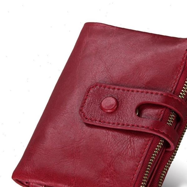 

short men wallet genuine leather coin purse male cuzdan women card holder driver license, Red;black