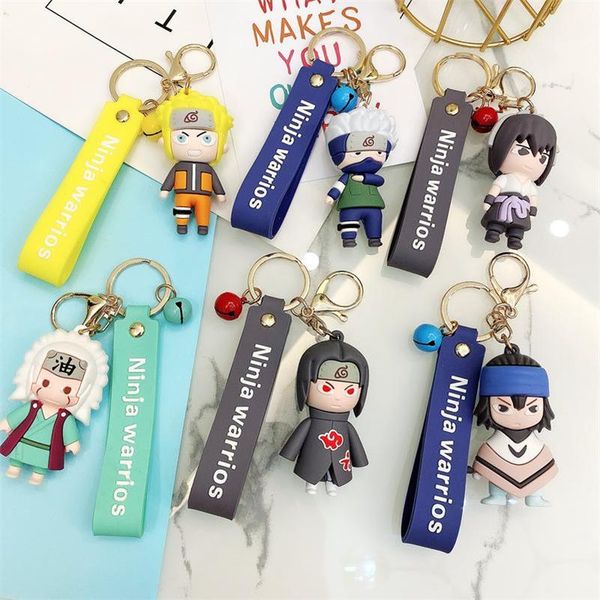 

finger toys new creative naruto keychains garage kits 5cm beautiful memory japan anime key chain keyring charm christmas gifts