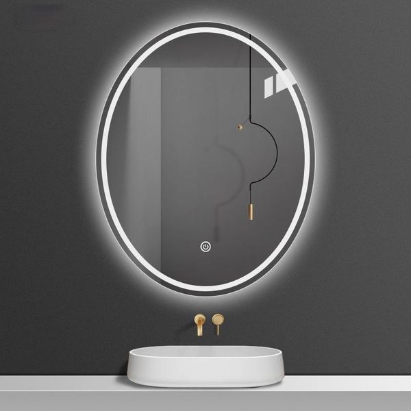 

mirrors smart bathroom mirror toilet led cosmetic wall hanging oval with light