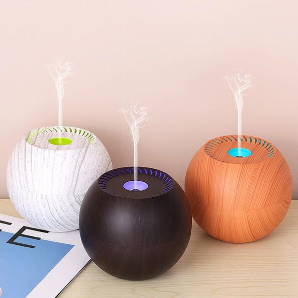 

humidifiers usb aroma diffuser ultrasonic cool mist wood grain humidifier air purifier colorful led night light for office home