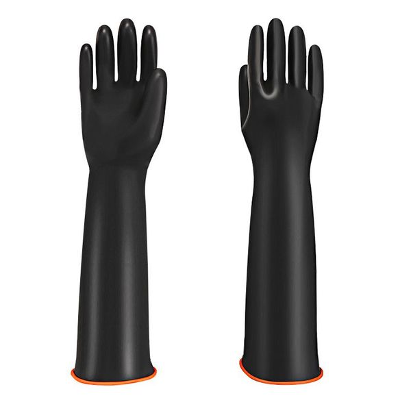

35/45/55cm heavy duty resistant rubber gloves acid oil latex for home industry work safety disposable