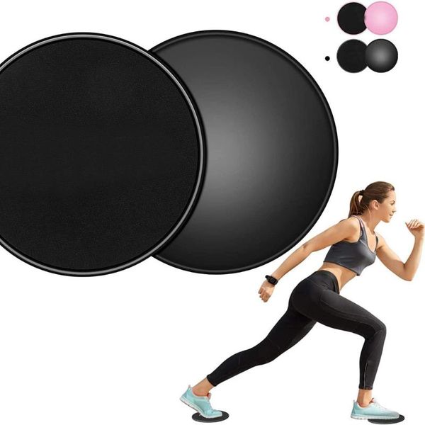 

yoga mats exercise gliding discs dual sided use on floors, lightweight and perfect fitness apparatus for training abdominal core strength