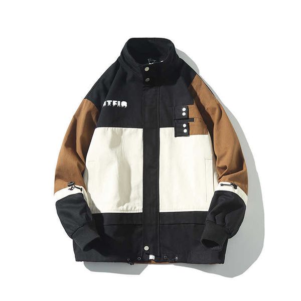 

men's jackets bomber casual male outwear windbreaker stand collar jacket mens baseball slim coats 5xl streetwear kz7m whuz y0b0, Black;brown