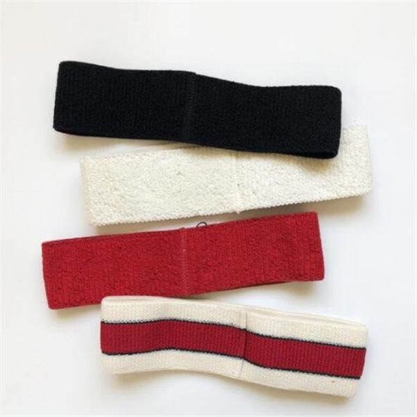 

fashion letter elastic headband for women men green and red striped hair bands head scarf lady sports headwrap gift, Silver