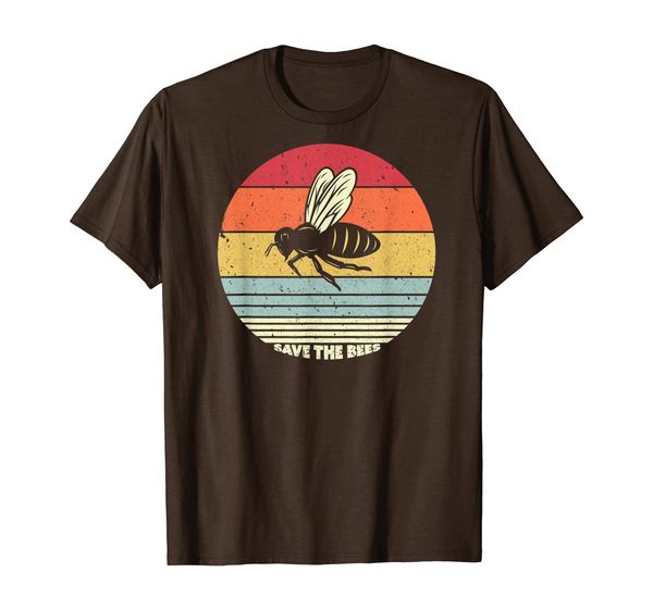 

save the bees shirt. retro style climate change t-shirt, White;black