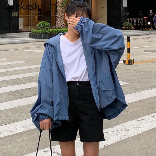 

women's jackets oversize women vintage korean bf cargo bat sleeve loose solid harajuku high street college students outerwear slouchy, Black;brown