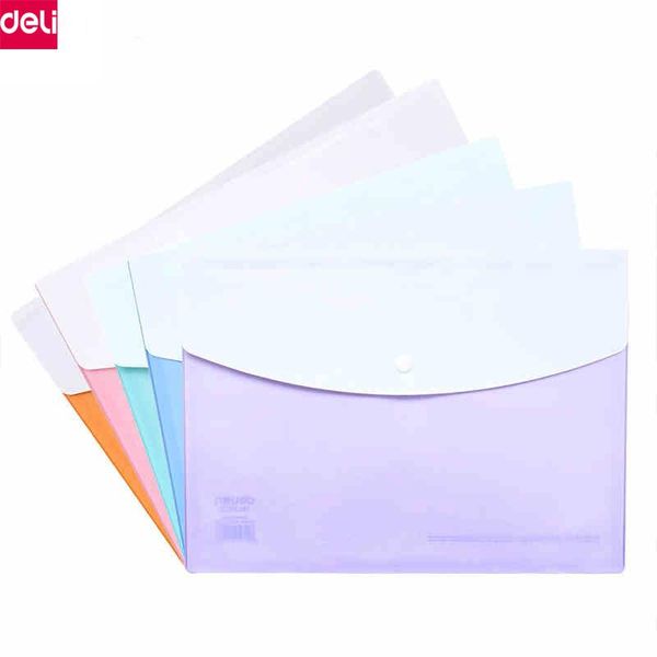 

business card files deli a4 file folder 5pcs/pack organ bag organizer paper holder document school and office supplies(random color)