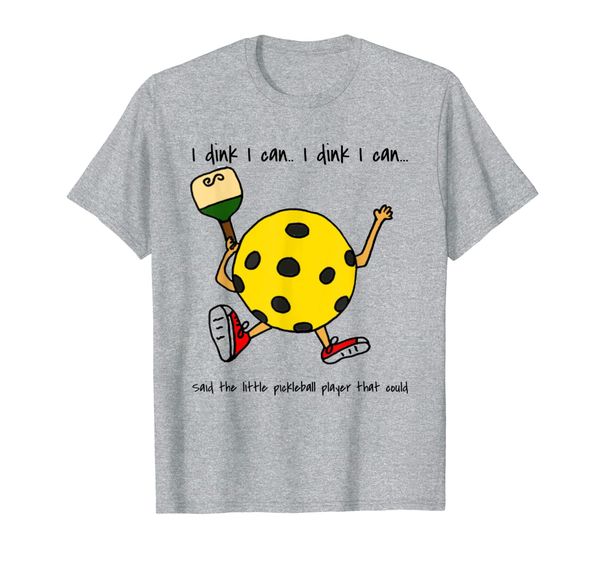 

i dink i can funny pickleball shirt, White;black