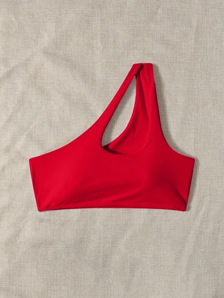 

cut-out one shoulder bikini v8xa#, White;black