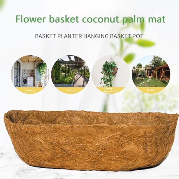 

flower pot hanging basket coconut fiber planter inserts replacement liner for rectangular planting garden tool planters & pots