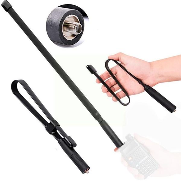 

walkie talkie cs tactical antenna for baofeng uv-5r uv-82 sma-female connector vhf uhf 144/430mh foldable ham cb radio w6f5
