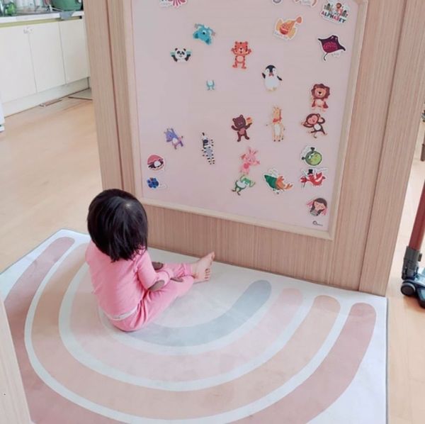 

ins wind creeping mat chilen's room rainbow beoom living carpet floor non slip