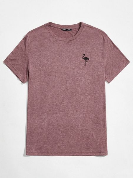 

men flamingo print tee l52v#, White;black
