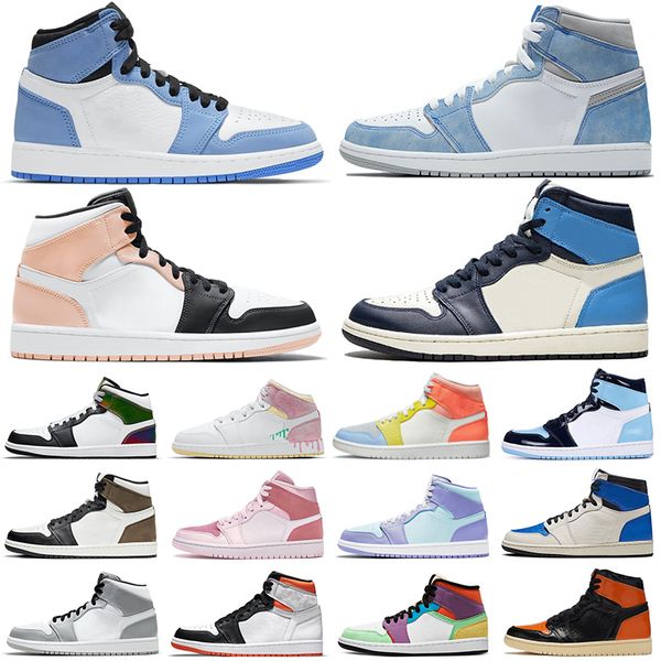 

fashion jumpman 1 1s basketball shoes women men university blue hyper royal arctic orange bred banned mens trainers sports sneakers wholesal
