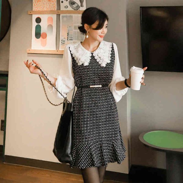 

comfortable arrival fashion shreds formal style fresh work llong sleeves elegant white spring ol dress, Black;gray