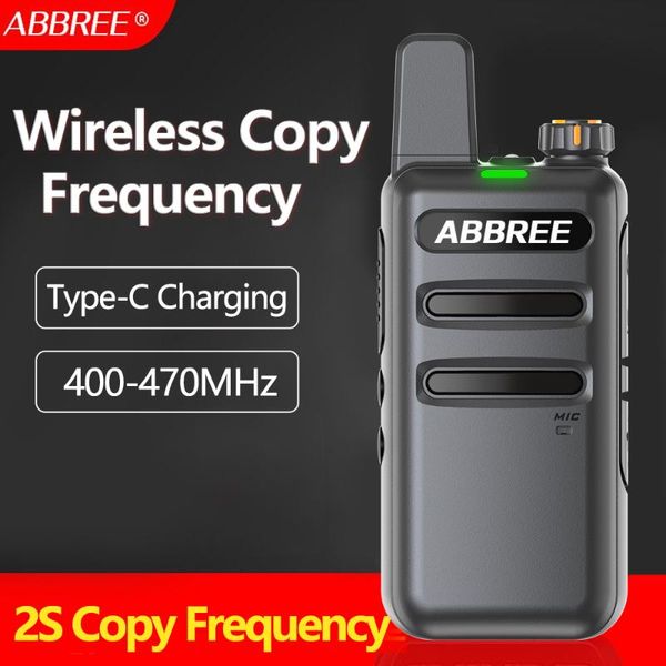 

walkie talkie abbree ar-f19 scanner frequency walkie-talkie automatic wireless copy support usb charging radio baofeng uv5r 888s