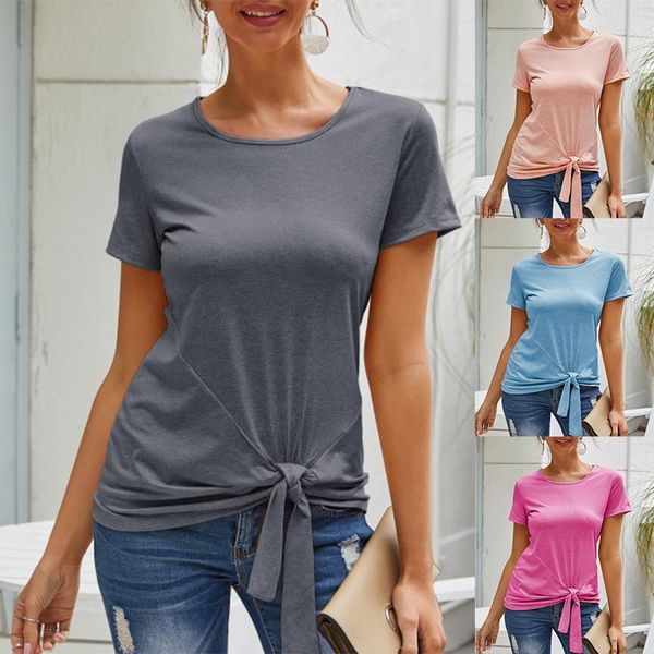 

women's t-shirt kink fashion irregular short-sleeved shirt ladies 2021 clothing summer, White