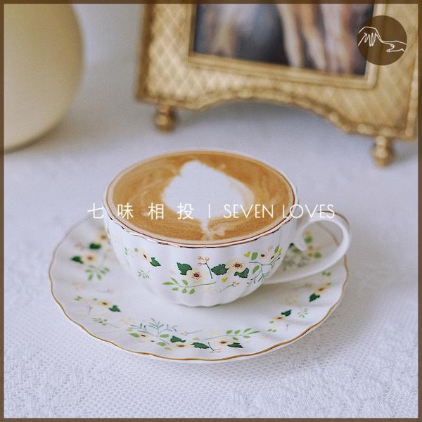 

cups & saucers luxury nordic coffee cup and saucer creative dessert bone china high tea set mate bicchiere plastica home drinkware ab50cs