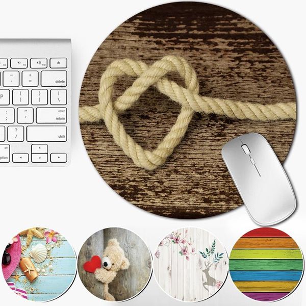 

mouse pads & wrist rests waterproof pad pu leather desk gaming writing mats gamer round deskpad for office home pc computer