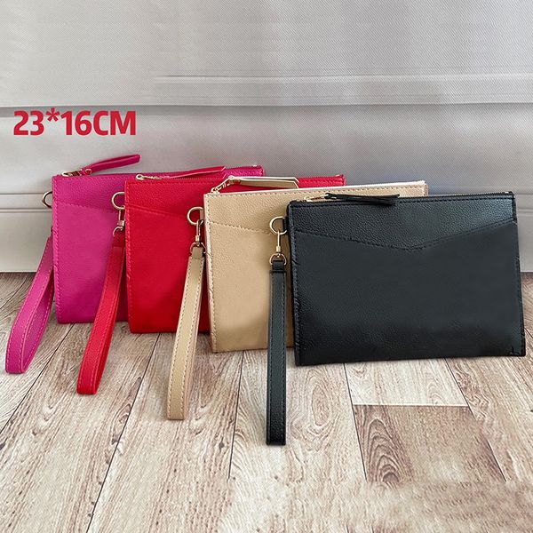 

clutch pochette ladies bags fashion men handsbag classic document cover wristletbag pochettes with dust bag