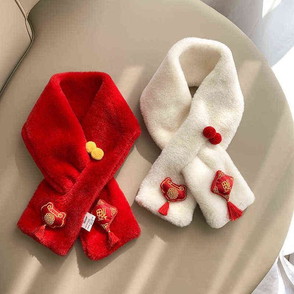 

scarves year's imitation rabbit hair female autumn winter boys and girls korean kindergarten children scarf, Blue;gray