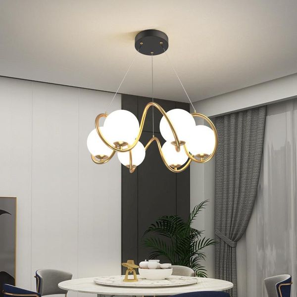

nordic glass ball ceiling pendant lamp for living dining room bedroom luxury gold hanging chandelier kitchen lighting fixtures lamps