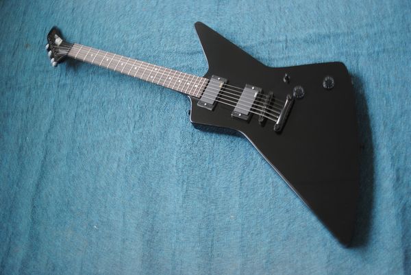 New Black 6 Strings James Hetfield Guitarra Elétrica Glossy BK Equipe Metálica usada Personalizada Guitarra Rosewood Guitarra