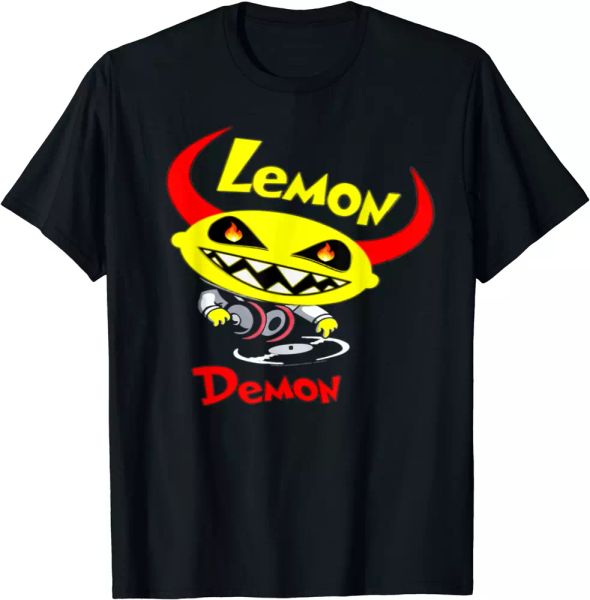 

lemon demon dj t-shirt s-5xl, White;black