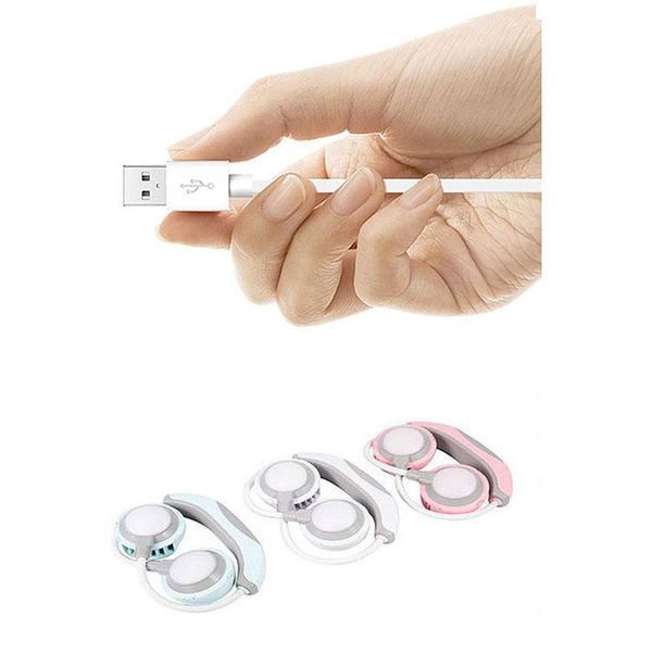 

electric fans adjustment usb portable fan hands-neck hanging rechargeable mini sports 3 gears wearable sport