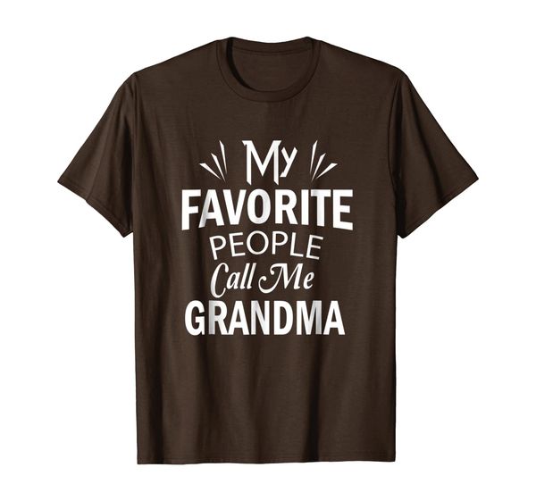 

my favorite people call me grandma t shirt mother's day gift, White;black