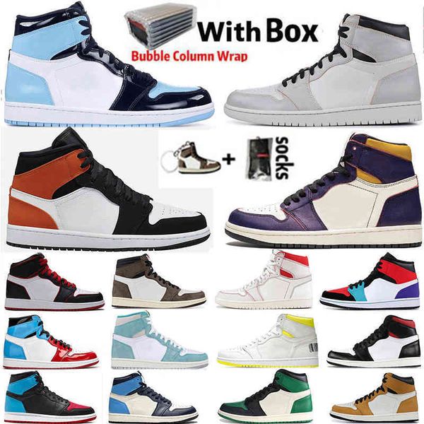 

2021 jumpman 1 1s mens basketball shoes designer obsidian unc fearless travis scotts turbo green chicago sports trainers sneakers size 13