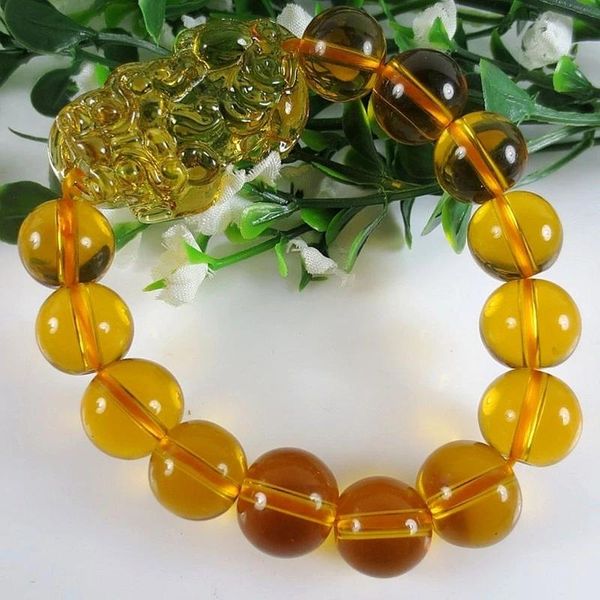 

beaded, strands natural citrine pi xiu wealth bracelet tiger eye black obsidian stone bangle