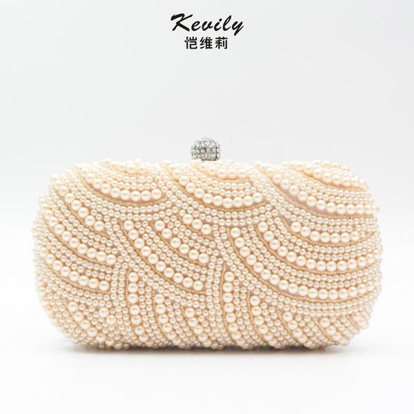 

kaiweili 21 line handmade japanese pearl bag annual party dress evening long bags