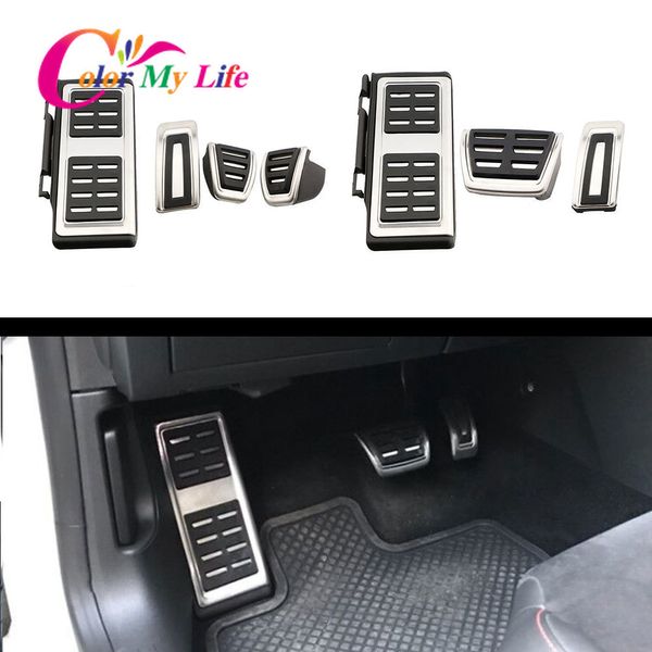 

color my life car styling sport fuel brake dead pedal cover set dsg for seat leon 5f mk3 2012 - 2020 auto accessories