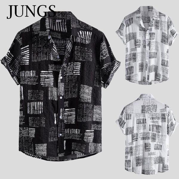 

print color shirt for man summer loose casual streetwear fashion 3d printed hip hop graphic shirts men's, White;black
