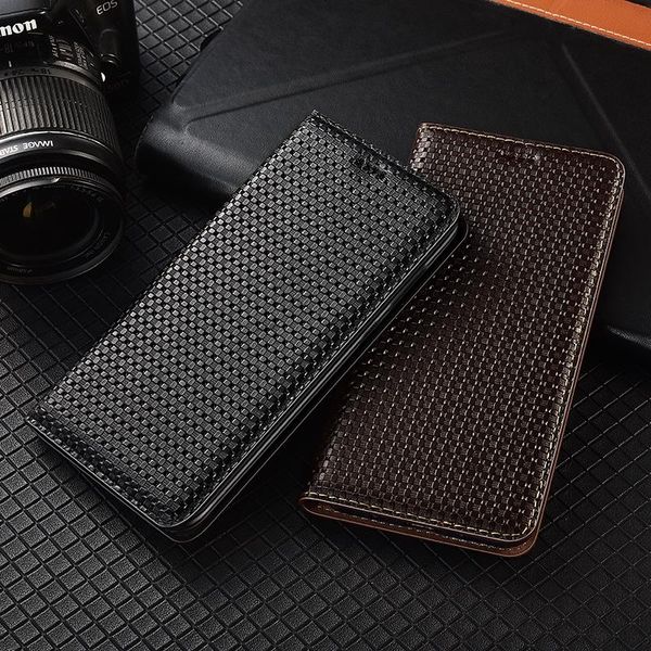 

luxury genuine leather magnetic flip case for galaxy s6 s7 edge s8 s9 s10 s20 fe s21 plus note 5 8 9 10 20 ultra pro cell phone cases