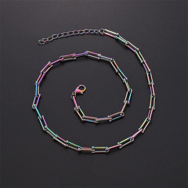 

pendant necklaces gothic thick chain choker women men punk fashion quenched lock chains link chunky jewelry gifts, Silver
