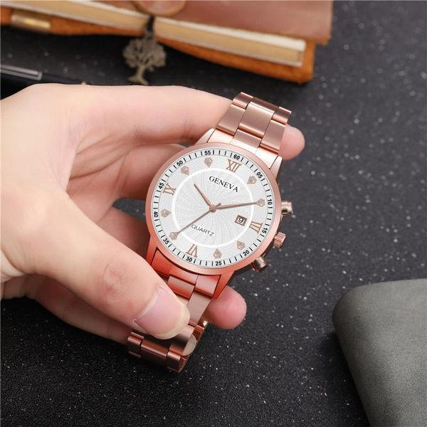 

wristwatches watches luxury men gift fashion calendar stainless steel watch wrist timepiece quartz relogio masculino reloj sell, Slivery;brown
