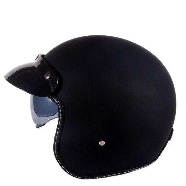 

cycling caps & masks wanli brand casque moto capacete motorcycle helmet vintage 3/4 open face scooter helmets dot, Black