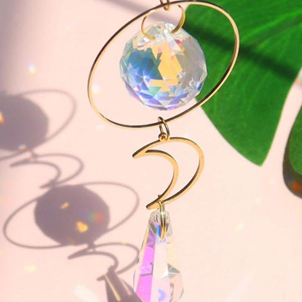

decorative objects & figurines windchimes pendant nice-looking beautiful false crystal star moon handmade for home