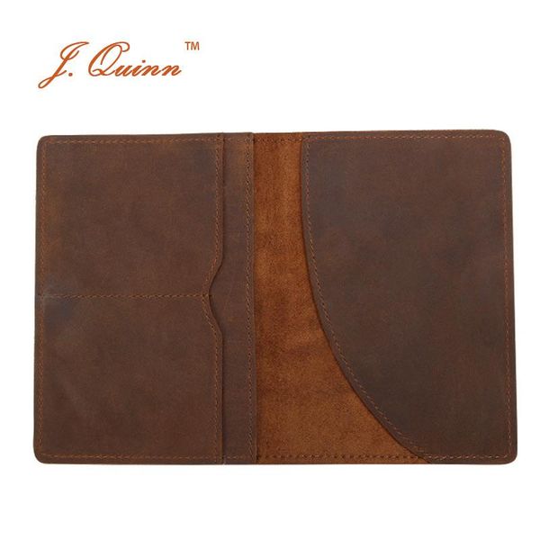 

wallets j.quinn slim genuine crazy horse leather passport holder for men women bifold vintage mens womens travel wallet purse, Red;black