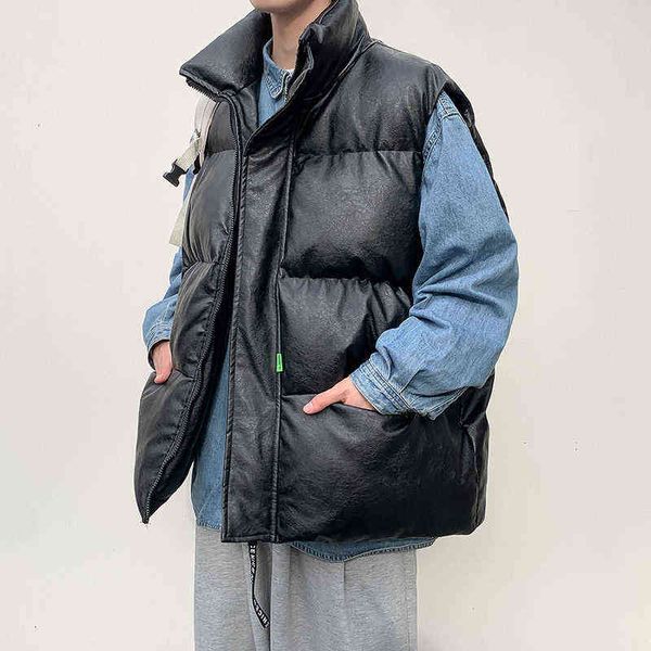 Inxyz 2021 Kış Çift Moda Sıcak Yelek erkek Giyim Katı Renk Artı Boyutu Sıcak Yelek Ceket Kore Eğilim Rahat Stil Unisex G1115