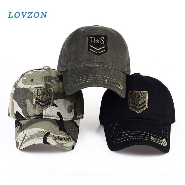 

wide brim hats lovzon army baseball cap men and women spring summer sun hat us horizontal vertical row letter embroidery can be customized, Blue;gray