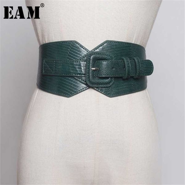 

[eam] black split joint brief pu leather wide belt personality women fashion all-match spring autumn 1b370 220210, Black;brown